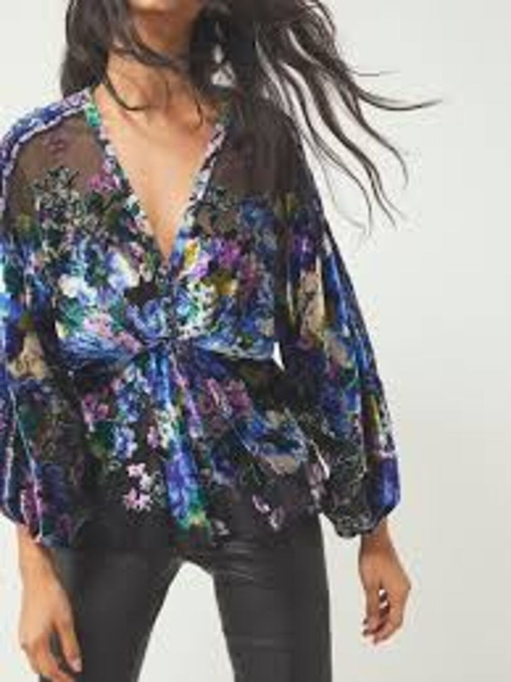 Free People Bonnie Burnout Top - NWT - Women's Size L